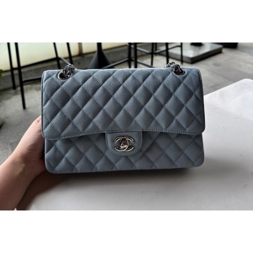 Chanel A01112 Classic 11.12 Handbag in Light Blue Calfskin