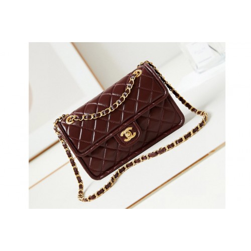 Chanel Mini Flap Bag in Brown Calfskin