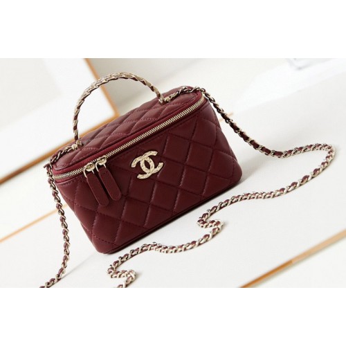 Chanel AP3768 Clutch on Chain bag in Burgundy Lambskin Chanel AP3768 Clutch on Chain bag in Burgundy Lambskin