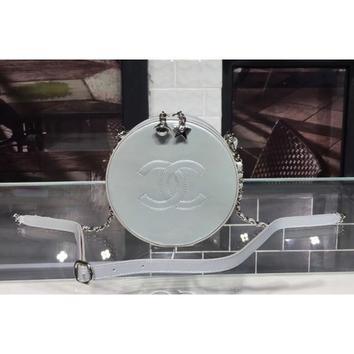 Chanel Caviar Leather Round Bag A81105 Light Blue