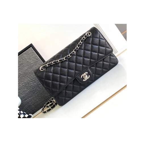 Chanel 11.12 Classic Handbag  A01112 in Black Leather