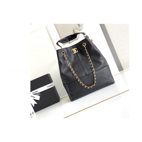 Chanel AS5635 Shopping Bag in Black Leather