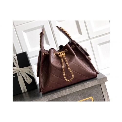 Chanel 25 Small Handbag AS5293 in Coffee Leather