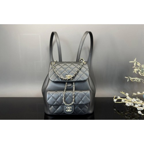 Chanel Duma Backpack in Black Leather