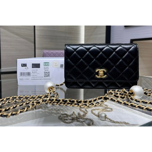 Chanel AP3964 Wallet on Chain in Black Lambskin