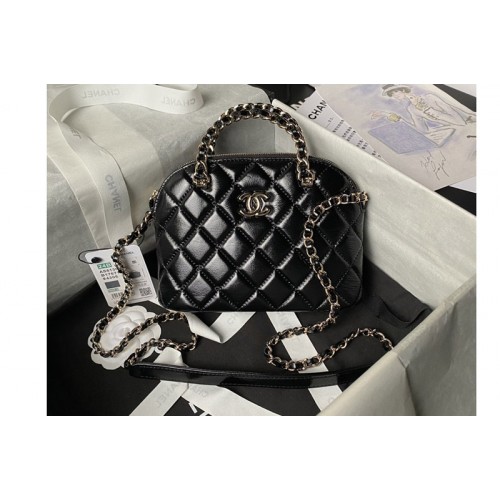 Chanel AS5130 Small Shopping Bag in Black Leather