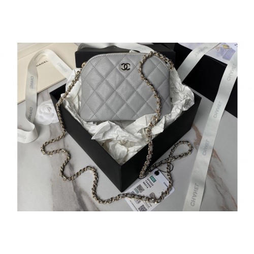 Chanel AP4000 Classic clutch with chain in Grey Leather