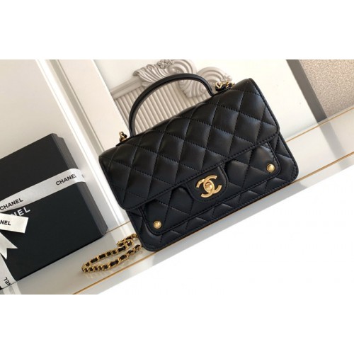 Chanel Clutch With Chain In Black Leather