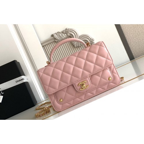 Chanel Clutch With Chain In Pink Leather