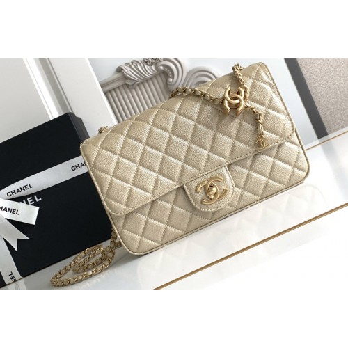 Chanel Flap Bag in Gold Leather