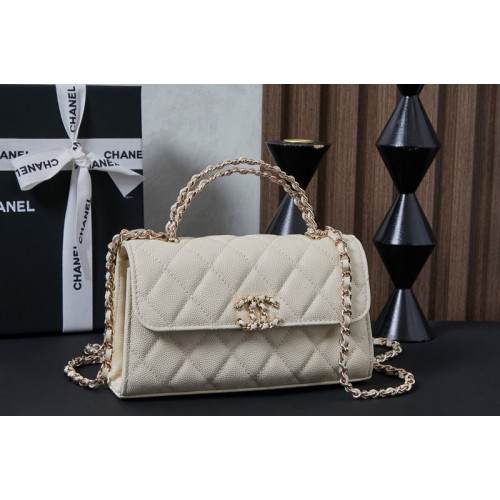 Chanel Clutch With Chain in Cream Leather