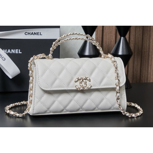 Chanel Clutch With Chain in White Leather