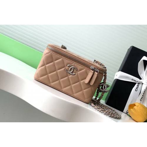 Chanel Long Vanity With Chain in Brown Leather