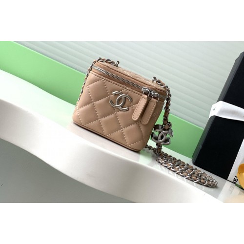 Chanel AP1340 Classic Small Vanity With Chain in Pink Leather