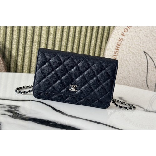 Chanel AP4241 Wallet On Chain in Black Leather