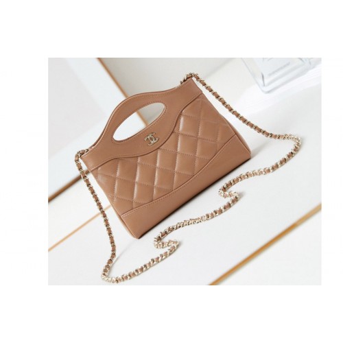 Chanel 31bag  Nano Clutch With Chain Bag in Brown Leather