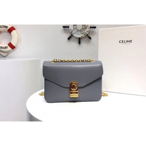 Celine Classic Box Shoulder Bag Calf Leather 8013 Gray