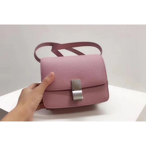 Celine Small Classic Box Bag Original Calfskin Leather Pink