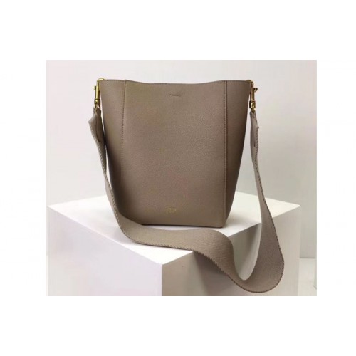 Celine Sangle Small Bucket Bags Soft Grained Calfskin Leather Beige