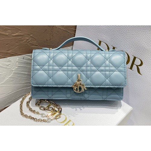 Dior S0980 Christian Dior Miss Dior mini bag in Blue Cannage Lambskin