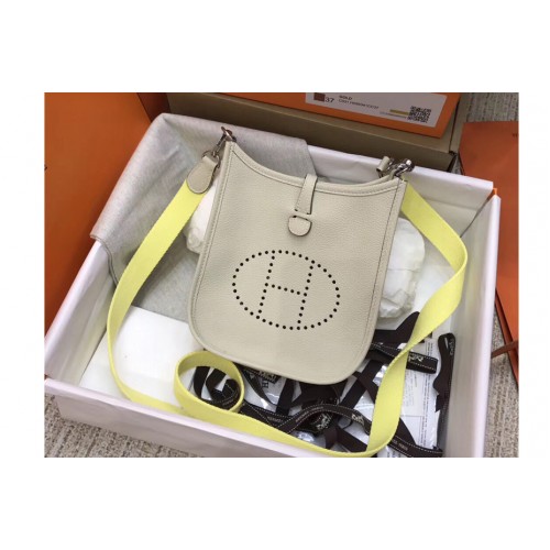 Hermes Evelyne Mini Bag in White Togo Leather