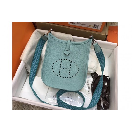 Hermes Evelyne Mini Bag in Light Blue Togo Leather