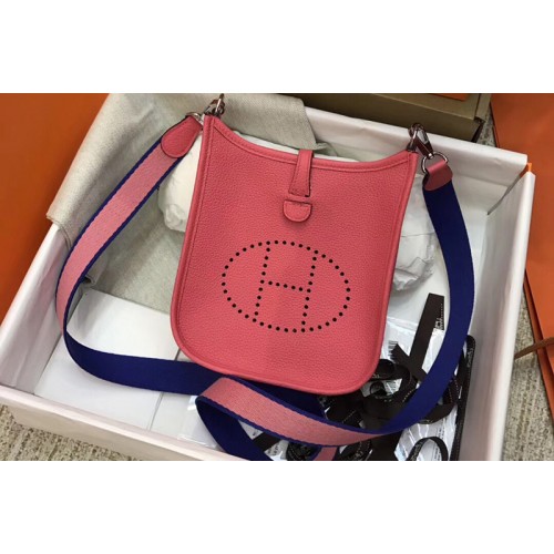 Hermes Evelyne Mini Bag in Dark Pink Togo Leather