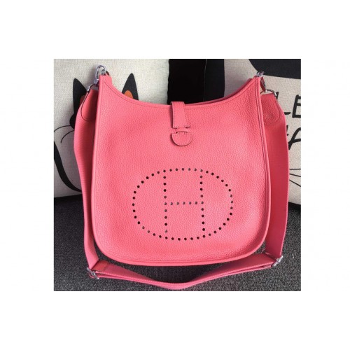 Hermes Evelyne 28 Bag in Pink Togo Leather
