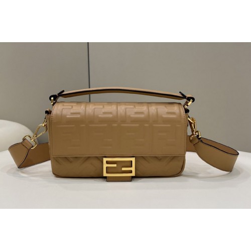 Fendi 8BR600 medium Baguette bag in Beige nappa leather bag