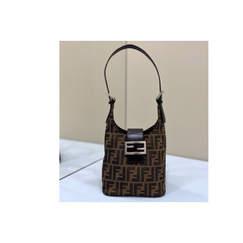 Fendi Vintage shoulder bag in Brown Canvas FF
