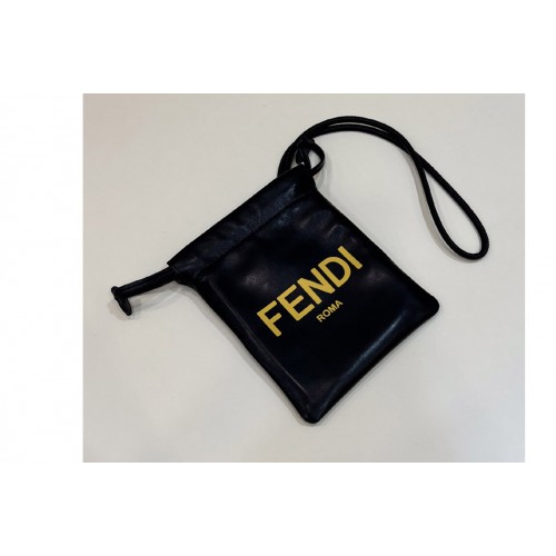 Fendi 7VA510 Pack mini Pouch Bag in Black Leather