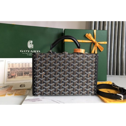 Goyard Grand Hotel Trunk Bag in Gray Goyardine Canvas