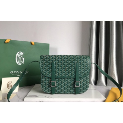 Goyard Belvedere MM bag in Green Goyardine Canvas
