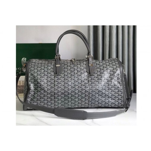 Goyard Boston 50 bag in Gray Goyardine Canvas