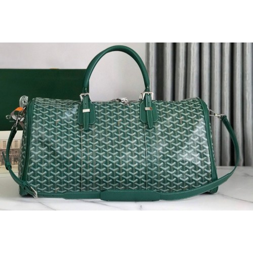 Goyard Boston 50 bag in Green Goyardine Canvas