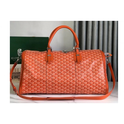 Goyard Boston 50 bag in Orange Goyardine Canvas