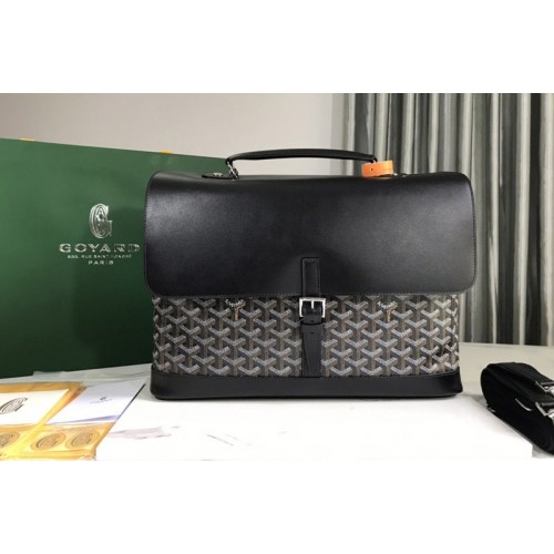 Goyard  Citadin PM messenger bag in Black Goyardine Canvas