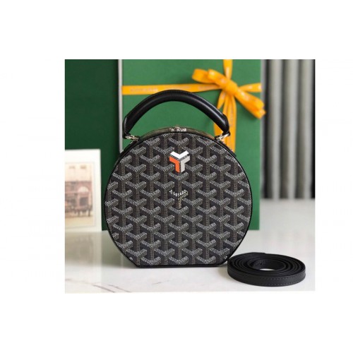 Goyard  Alto Hatbox trunk bag in Black Goyardine Canvas