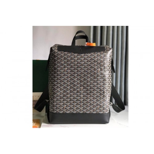 Goyard Cisalpin backpack in Black Goyardine Canvas & Chevroches Calfskin