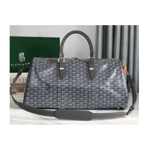 Goyard Boston 45 bag in Gray Goyardine Canvas