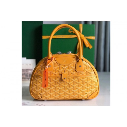 Goyard vintage mini bowling bag in Yellow Goyardine Canvas