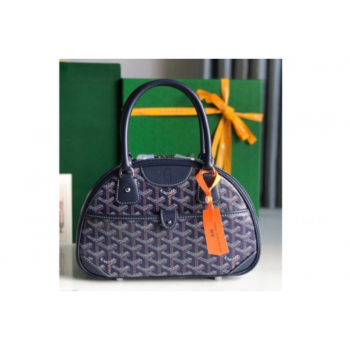 Goyard vintage mini bowling bag in Navy Blue Goyardine Canvas