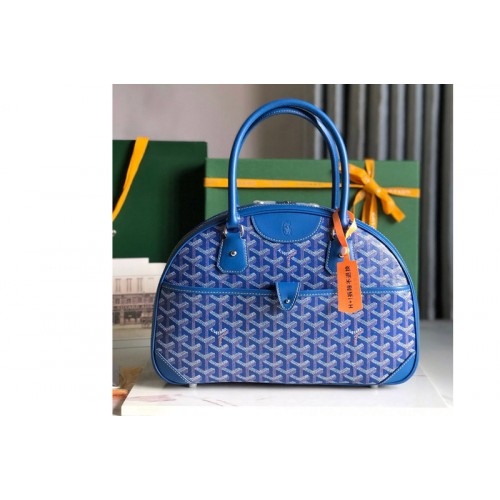 Goyard vintage bowling bag in Blue Goyardine Canvas
