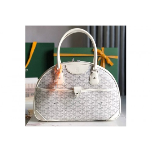 Goyard vintage bowling bag in White Goyardine Canvas