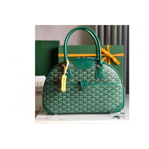 Goyard vintage bowling bag in Green Goyardine Canvas