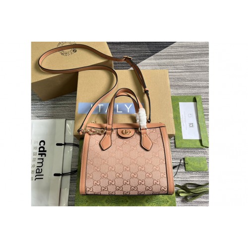 Gucci Ophidia small tote bag in Pink canvas