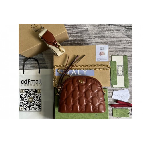 Gucci Matelasse leather small bag in Brown Matelasse leather