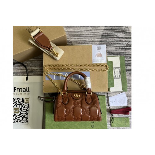 Gucci ‎ Matelasse leather mini bag in Brown Matelasse leather