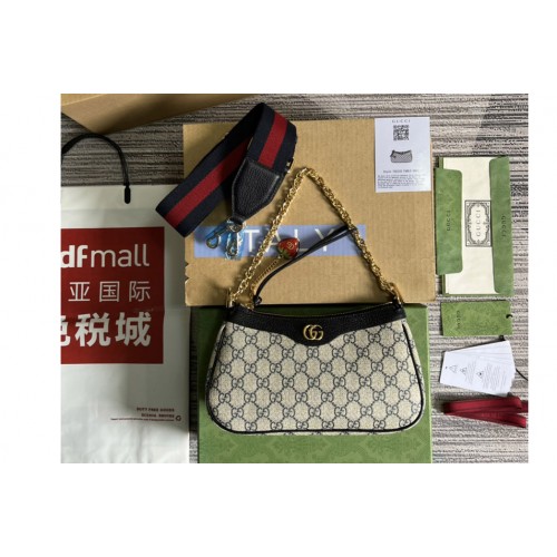 Gucci Ophidia small handbag in Beige and blue Supreme canvas