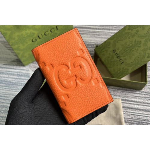 Gucci Jumbo Card Case in Orange jumbo leather